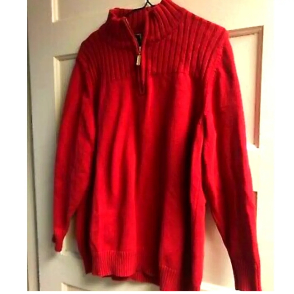 Quarter zip chunky sweater